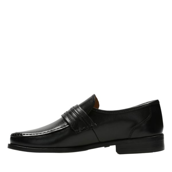 Clarks Mens Astute Drop Loafers Black | CA-5946270
